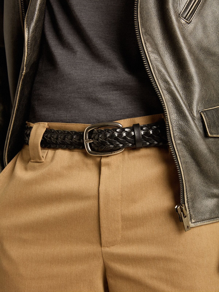 cinto masculino de couro preto