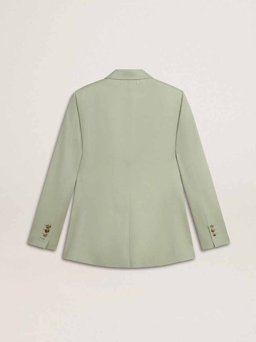 blazer feminino em lã verde-sálvia