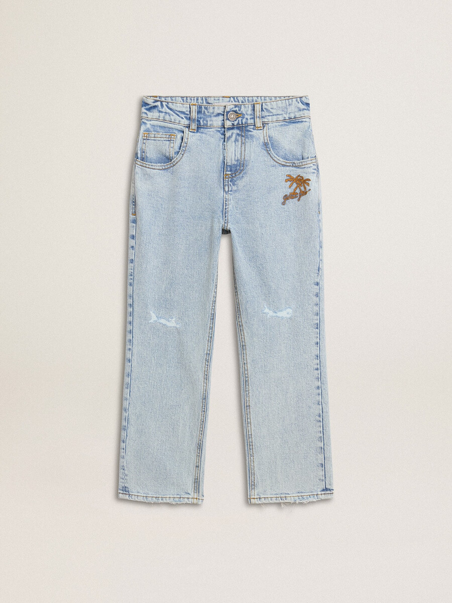calça jeans clara para meninos