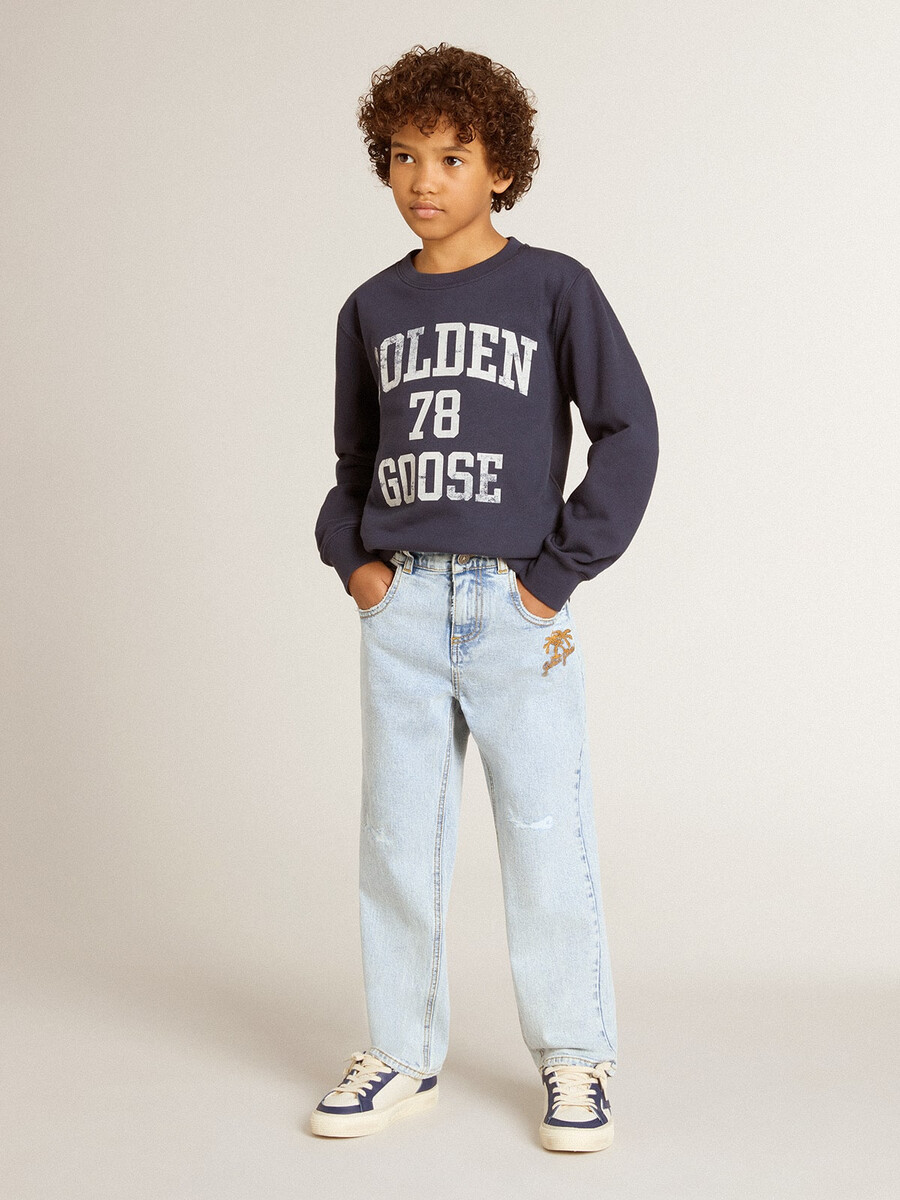 calça jeans clara para meninos