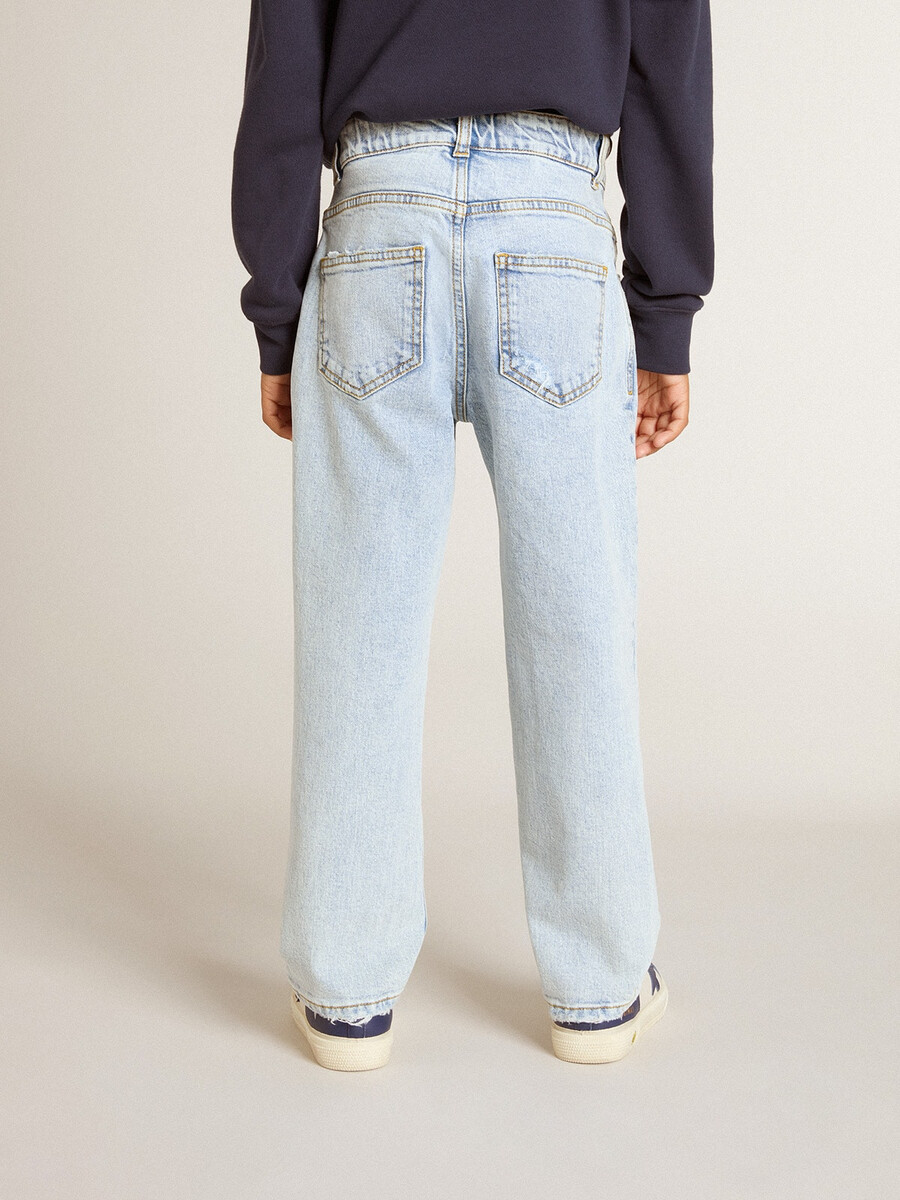 calça jeans clara para meninos