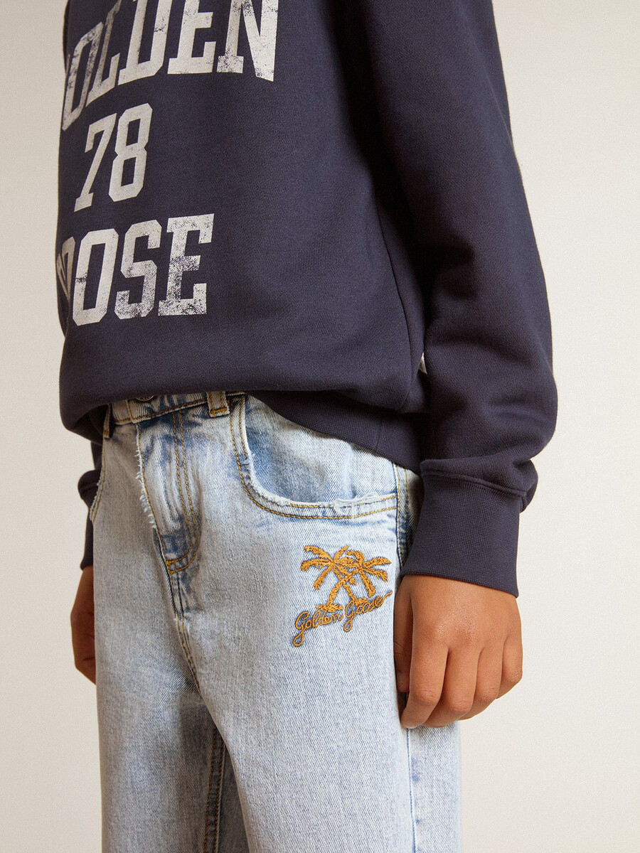calça jeans clara para meninos