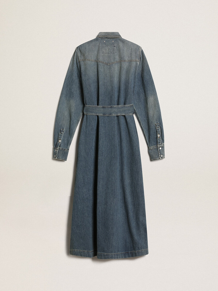 vestido camisa jeans feminino