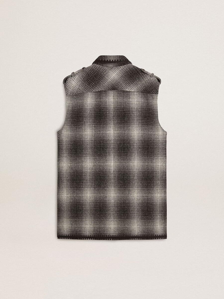 vestido camiseiro feminino cinza escuro em mistura de lã