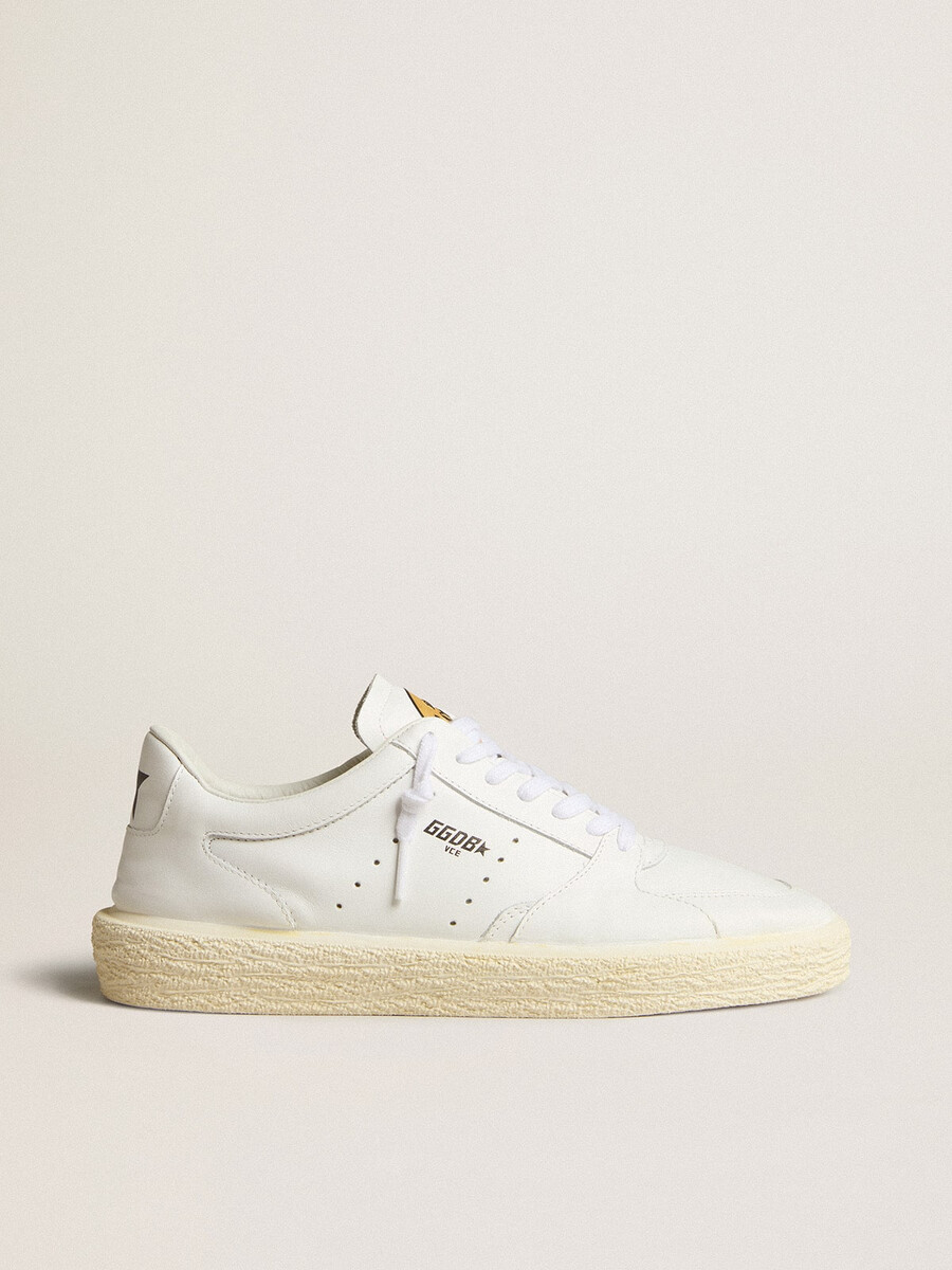 tenth star feminino em couro branco