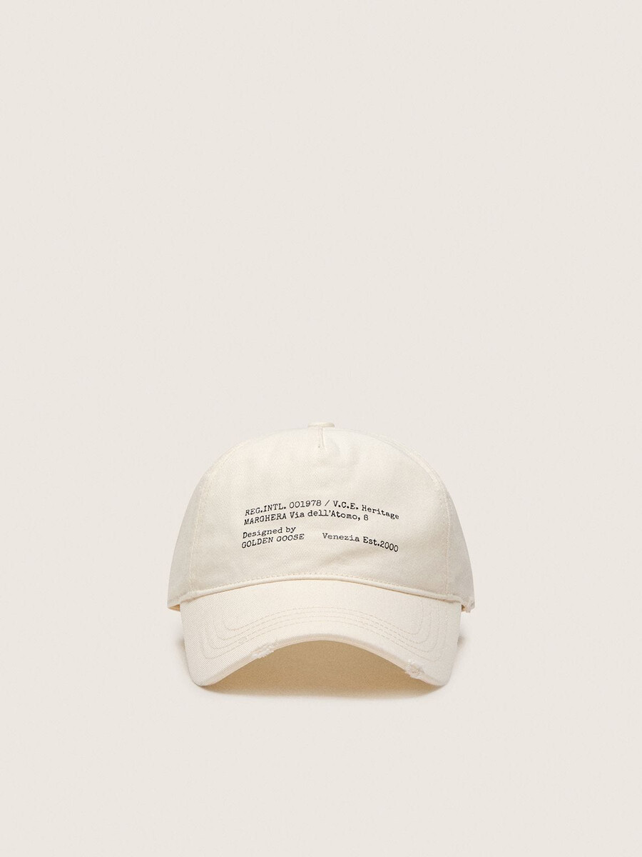boné de beisebol vintage de algodão branco