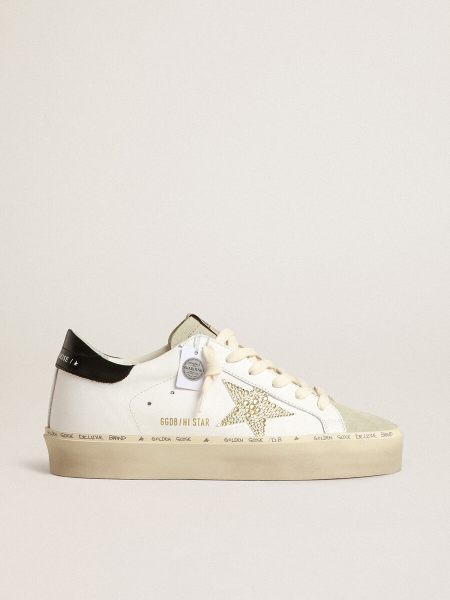 hi star com estrela de cristal swarovski e detalhe preto no calcanhar