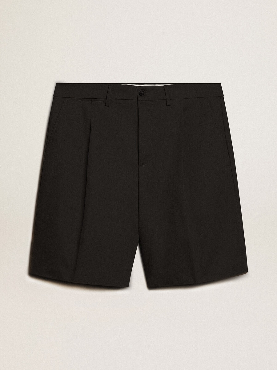 bermuda masculina em algodão preto