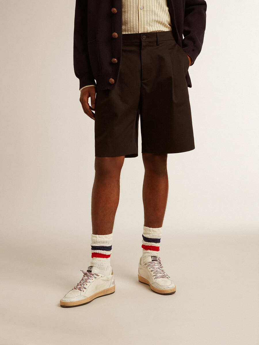 bermuda masculina em algodão preto