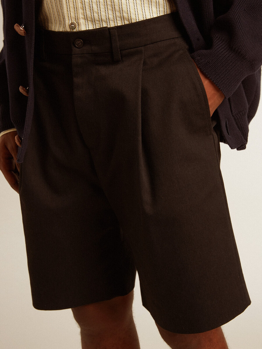 bermuda masculina em algodão preto