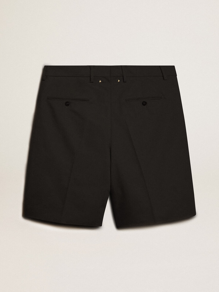 bermuda masculina em algodão preto