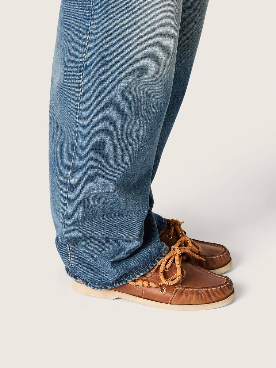 mocassim cruise feminino em couro cor tabaco.