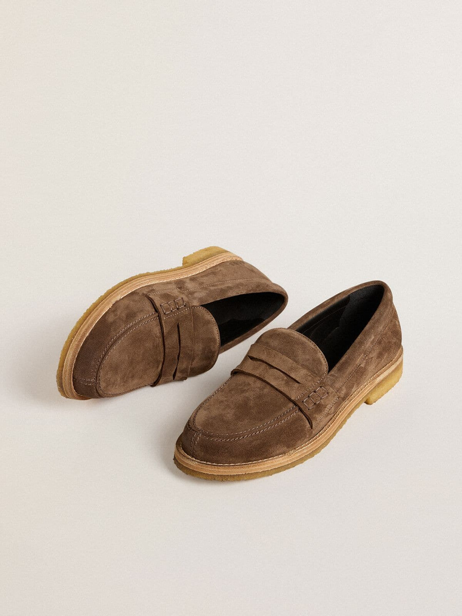 mocassim masculino jerry em camurça cinza-pombo