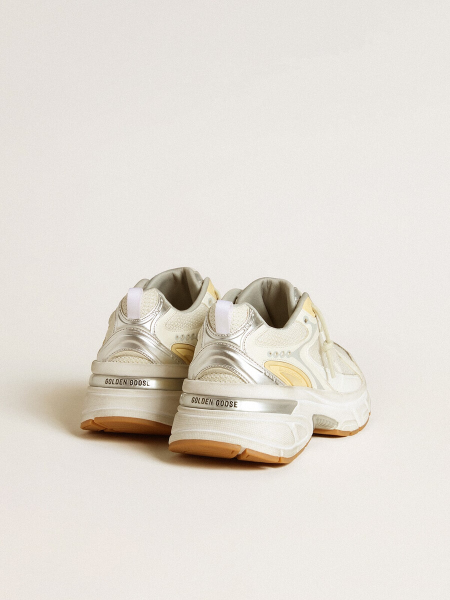 lightstar masculino em couro branco e malha com estrela branca desgastada