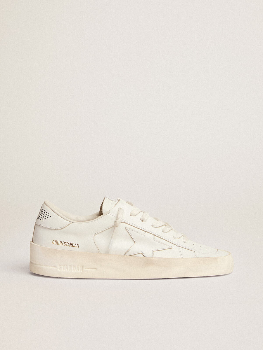 stardan masculino em couro branco