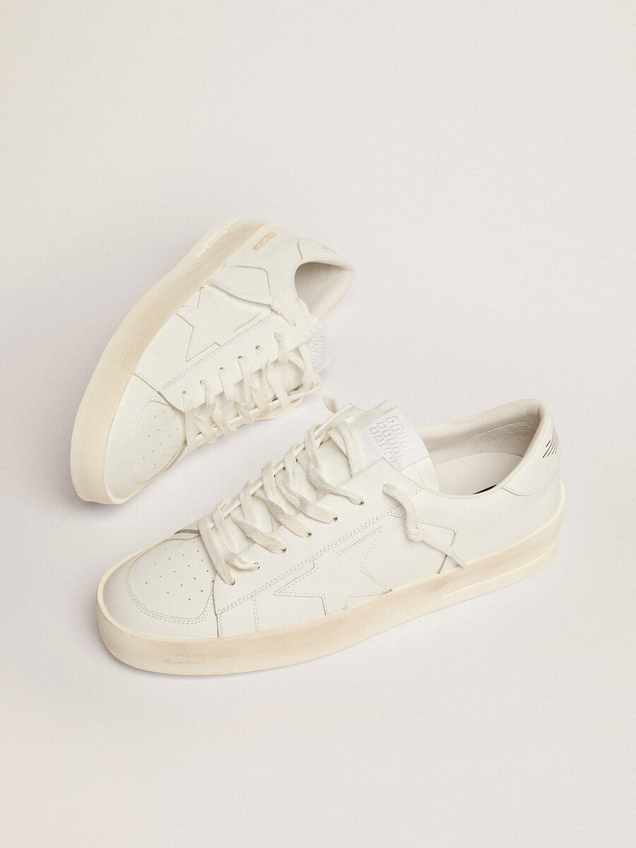 stardan masculino em couro branco