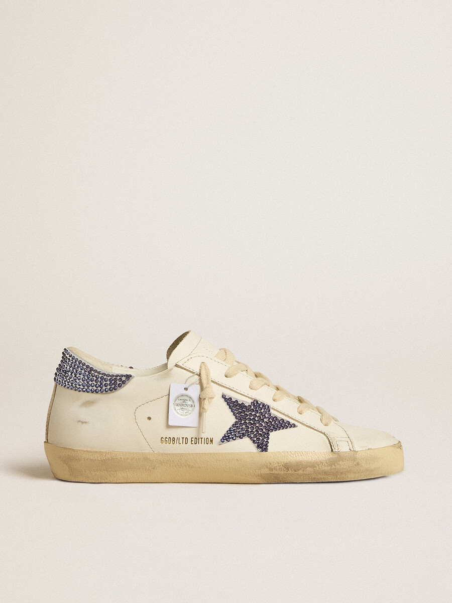 tênis super-star ltd com cristais swarovski para mulheres