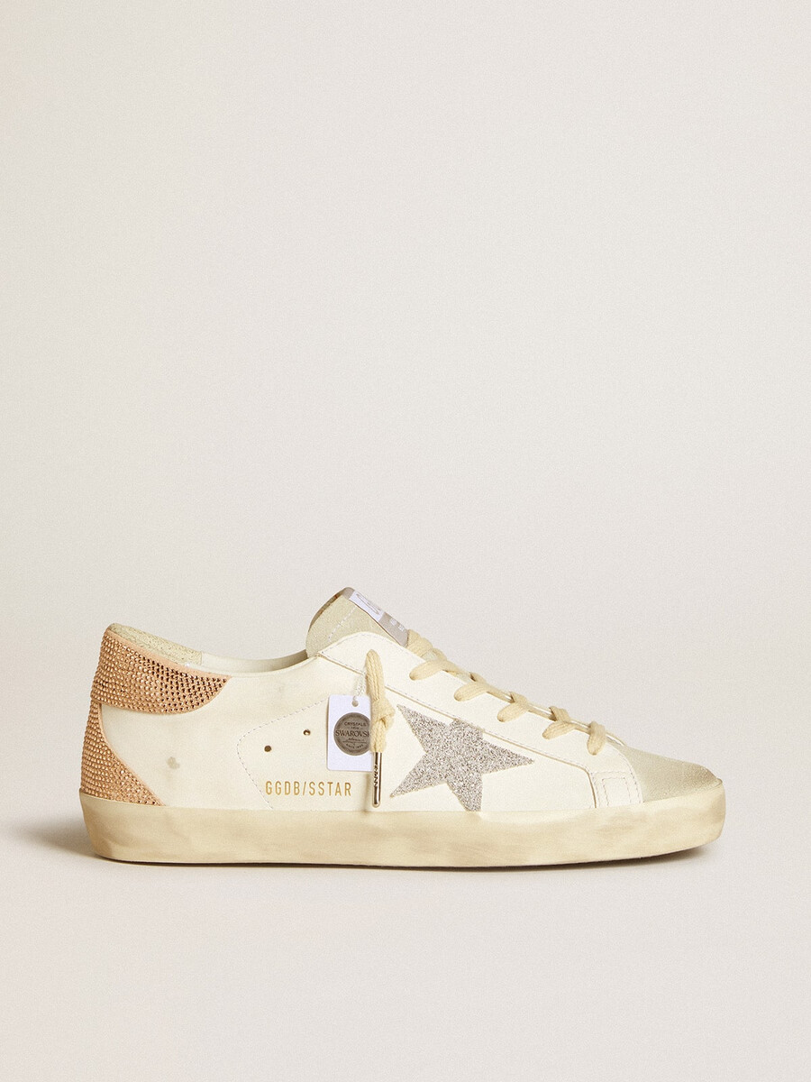 sapato feminino super-star em couro com estrela de cristal swarovski e detalhe no calcanhar.