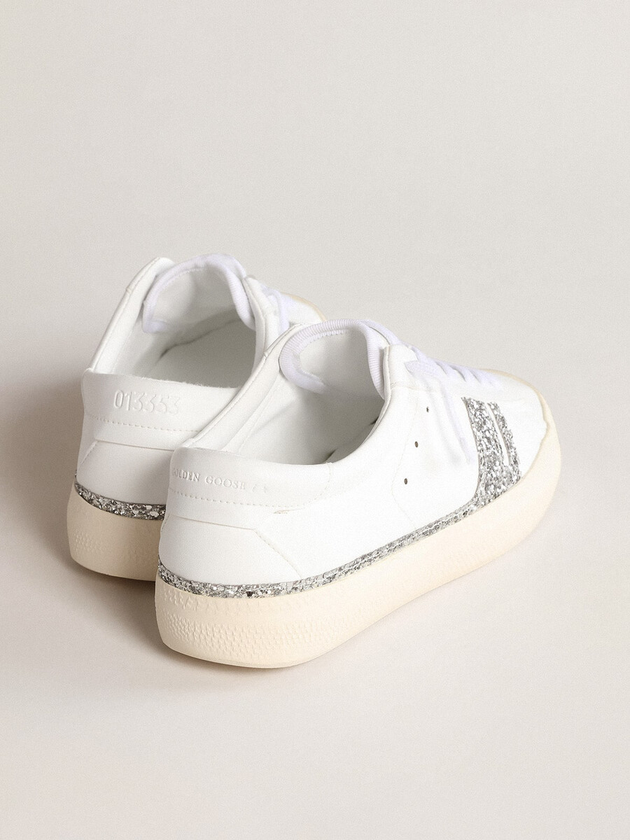 tênis yatay modelo 1b com glitter prateado