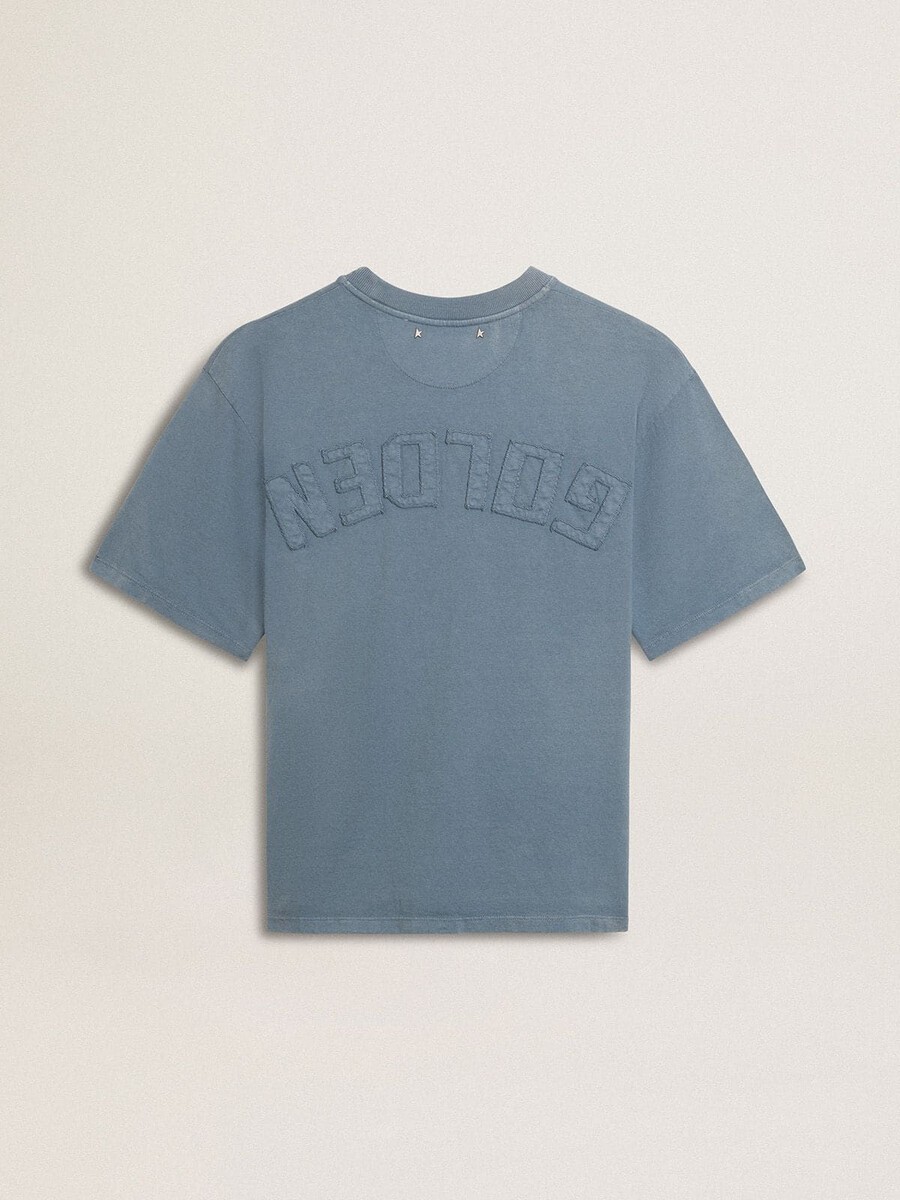 camiseta azul bebê com logo invertido nas costas - coleção jersey capsule